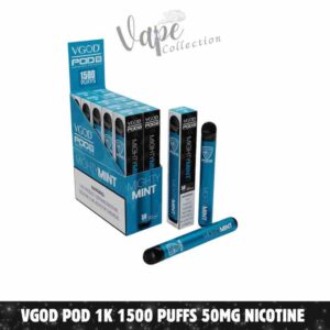 Vgod Pod 1k 1500 Puffs 50MG Nicotine Disposable Vape in Dubai - Buy Now