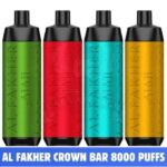 CROWN BAR Vape 8000 Puffs 5% Disposable Price in UAE. CROWN BAR 8000 Puffs Disposable Vape Shop in Dubai. Al fakher vape in Dubai