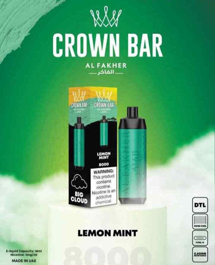 LEMON MINT crown bar 8000 puffs