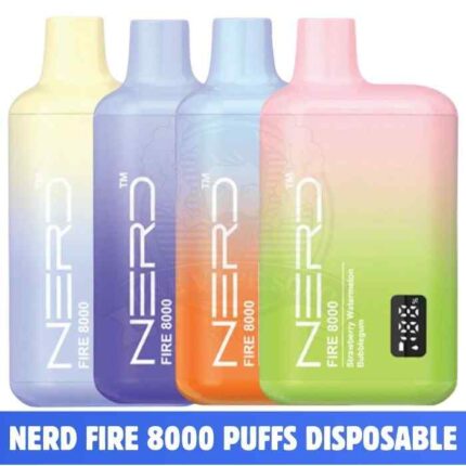 NERD Fire Vape in UAE. NERD Fire 8000 Puffs Price in UAE. NERD 8000 Puffs Fire Rechargeable vape in Dubai. Disposable Vape shop near me