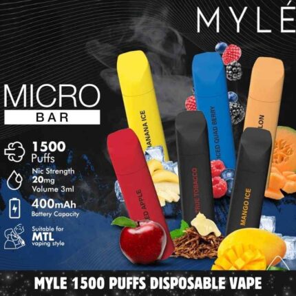 MYLE Micro Bar 1500 Puffs 2% Disposable Vape in Dubai, UAE