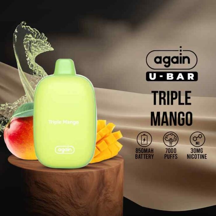 Again U-Bar 7000puffs Disposable 30mg & 50mg Rechargeable Vape