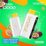 VOZOL START 12000 PUFFS KIWI PASSION FRUIT GUAVA VOZOL STAR 12000 Puffs