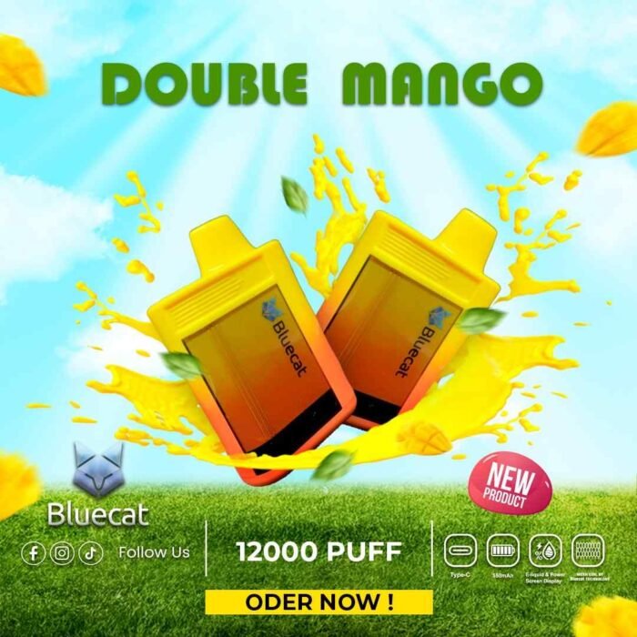 BLUECAT 12000 Puffs Price in Dubai DOUBLE MANGO