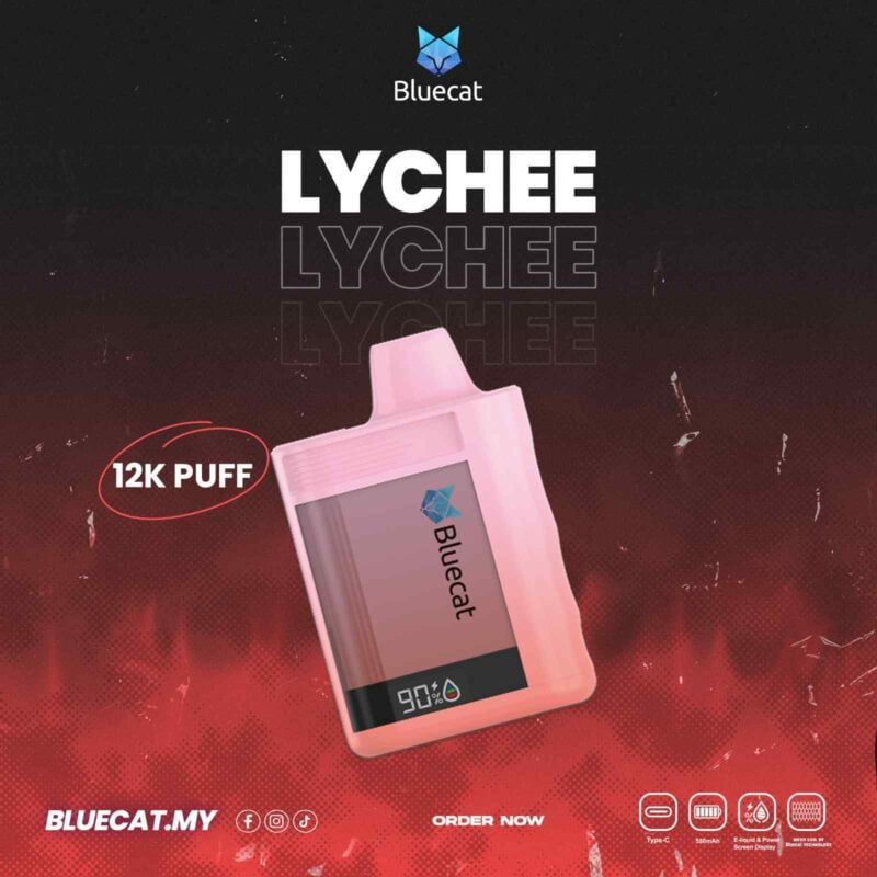 BLUECAT 12000 Puffs Price in Dubai LYCHEE