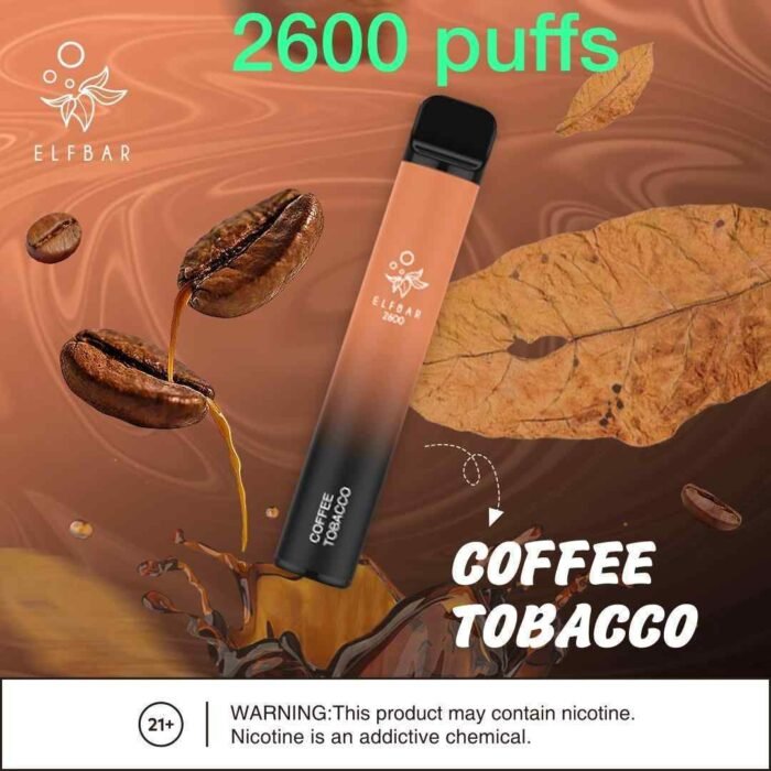 ELFBAR 2600 Puffs vape price Dubai COFFEE TOBACCO