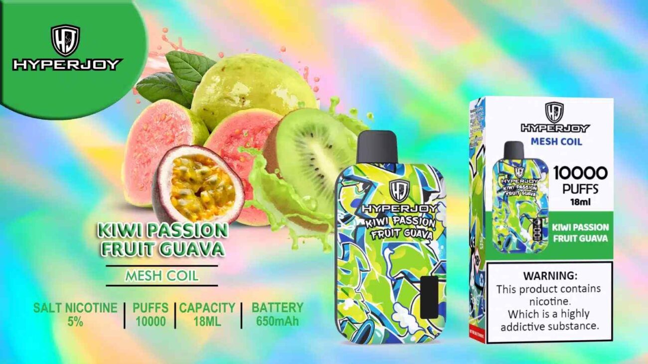 HYPERJOY 10000 Puffs Price in Dubai KIWI PASSION FRUIT GUAVA
