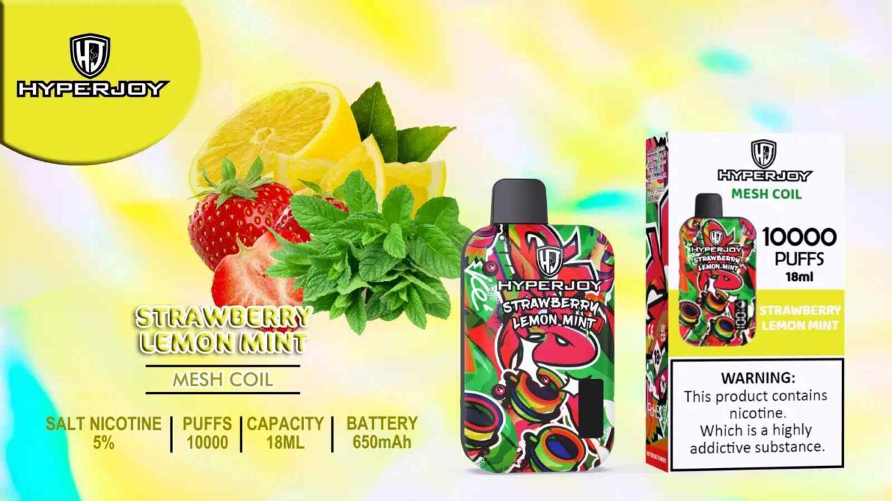 HYPERJOY 10000 Puffs Price in Dubai STRAWBERRY LEMON MINT
