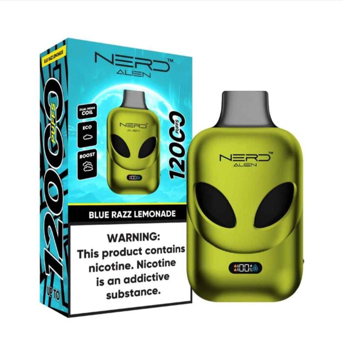 NERD ALIEN 12000 Puffs Price in Dubai BLUE RAZZ LEMONADE