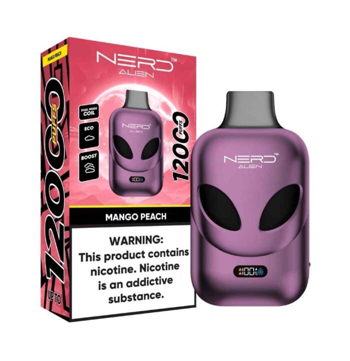 NERD ALIEN 12000 Puffs Price in Dubai MANGO PEACH