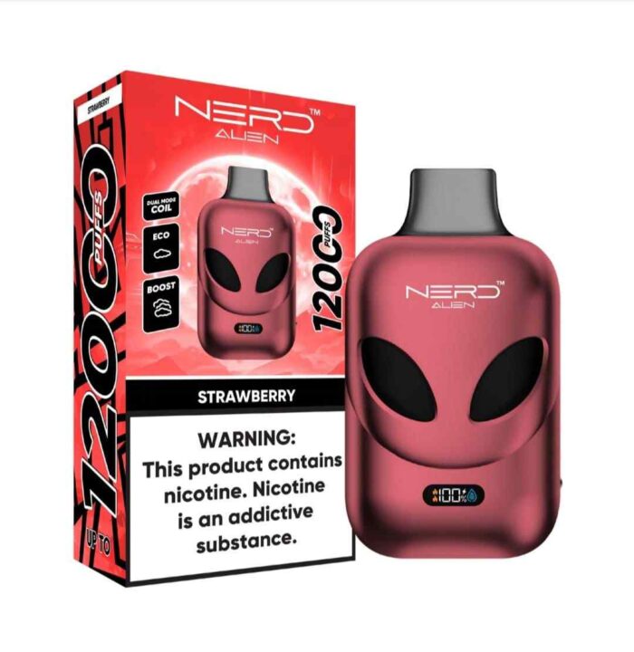 NERD ALIEN 12000 Puffs Price in Dubai STRAWBERRY