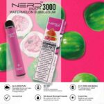 NERD Bar 3000 Puffs Disposable Vape Watermelon Bubble Gum