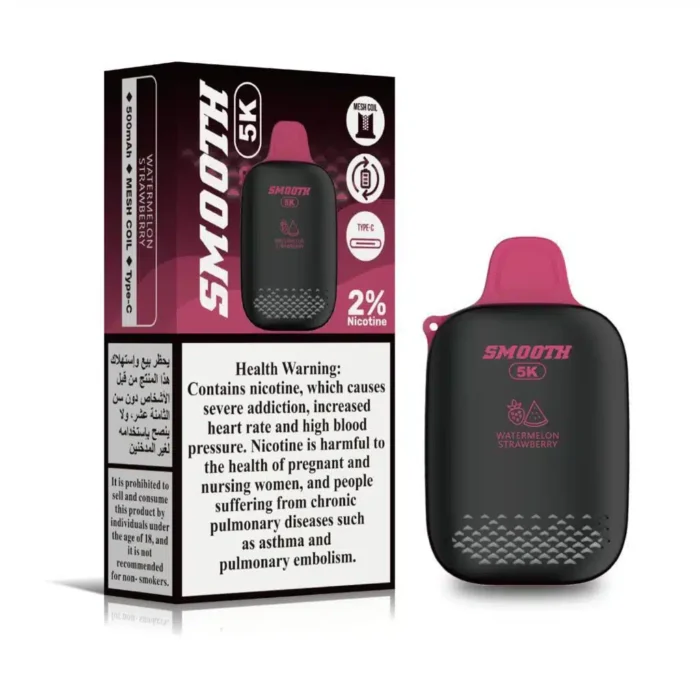 SMOOTH 5000 Puffs Disposable Vape Watermelon Strawberry