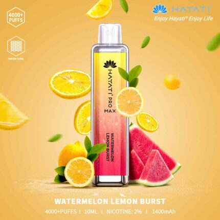 HAYATI Pro Max 4000 Puffs Price in Dubai WATERMELON LEMON BURST