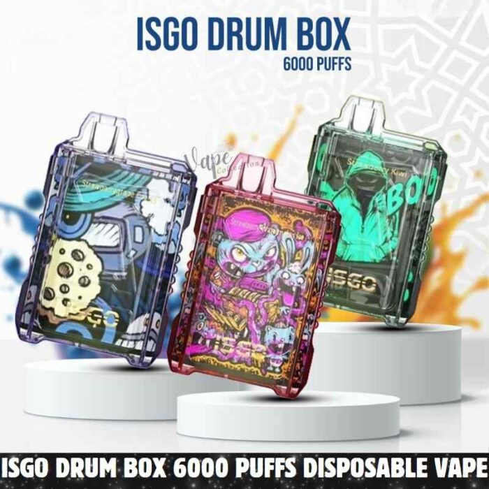 Best ISGO Drum Box 6000 Puffs Rechargeable 50MG Disposable Vape