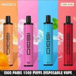 Best ISGO Paris 1500 Puffs 1100mAh 50mg Disposable Vape