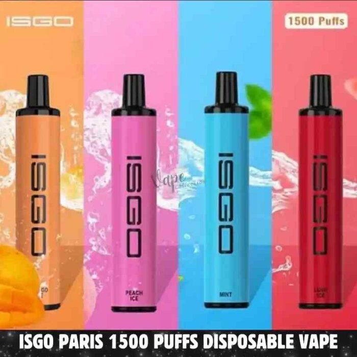 Best ISGO Paris 1500 Puffs 1100mAh 50mg Disposable Vape