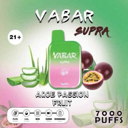 VABAR Supra 7000 Puffs 2% & 5% Nicotine Disposable Vape