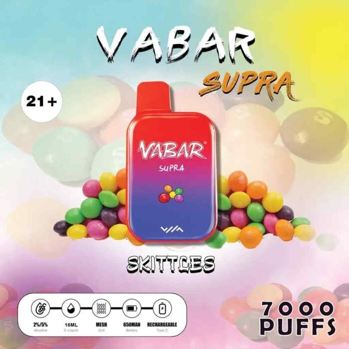 VABAR Supra 7000 Puffs 2% & 5% Nicotine Disposable Vape