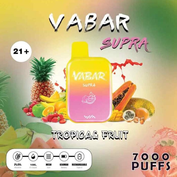VABAR Supra 7000 Puffs 2% & 5% Nicotine Disposable Vape