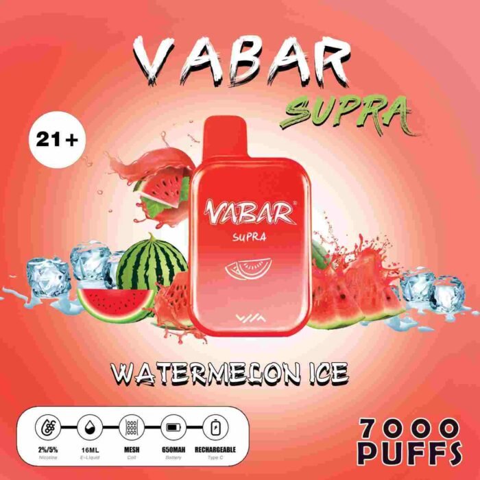 VABAR Supra 7000 Puffs 2% & 5% Nicotine Disposable Vape
