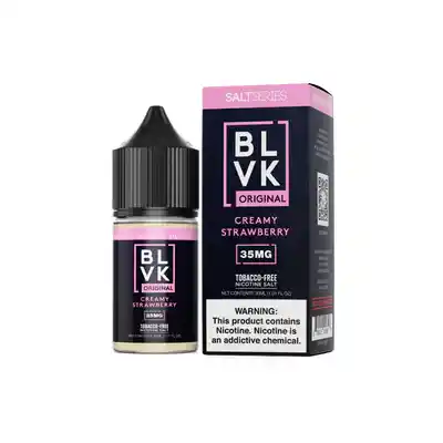 BLVK Salt Nicotine 35mg and 50mg E-juice Creamy_Strawberry
