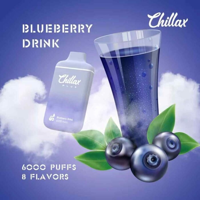 CHILLAX PLUS 6000 PUFFS price in Dubai BLUEBERRY DRINK
