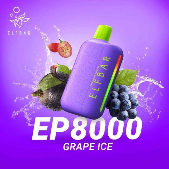 ELF BAR 8000 Puffs Disposable Vape GRAPE-ICE