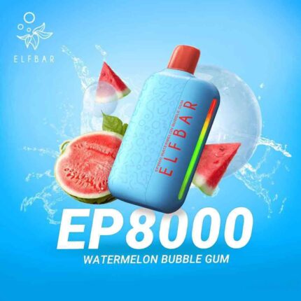 ELF BAR 8000 Puffs Disposable Vape WATERMELON-BUBBLE-GUM