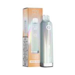 POD SALT Pearl Bar 6000 Puffs 20mg Disposable Vape Price in Dubai Citrus Peach