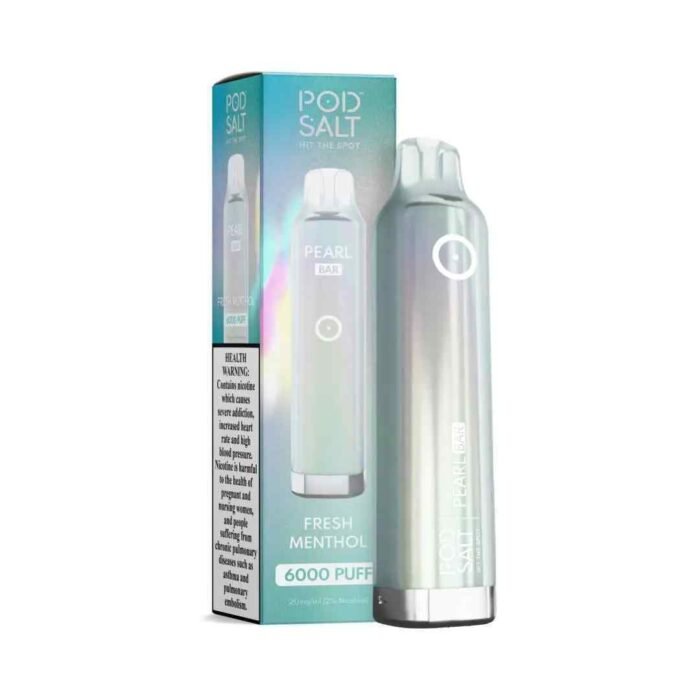 POD SALT Pearl Bar 6000 Puffs 20mg Disposable Vape Price in Dubai Fresh Menthol