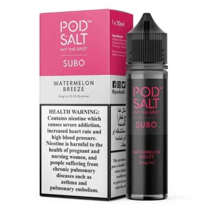 POD SALT Subo 50ml 3mg Nicotine E-Juice Price in Dubai Watermelon Breeze