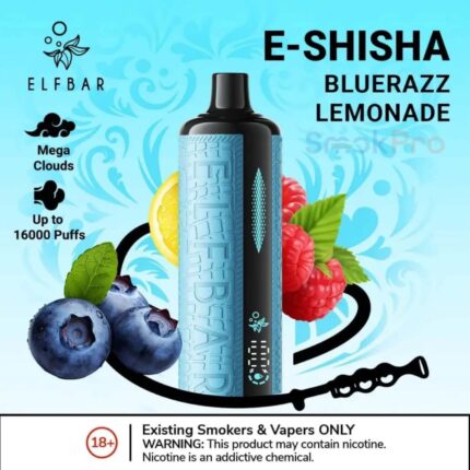 Elf Bar E-Shisha 16000 Puffs Disposable VAPE BLUERAZZ LEMONADE