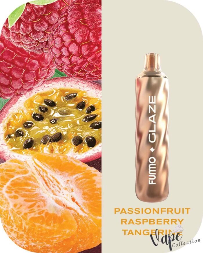 FUMMO Glaze 4500 Puffs 20MG Disposable Vape Price in Dubai Passionfruit Raspberry Tangerine