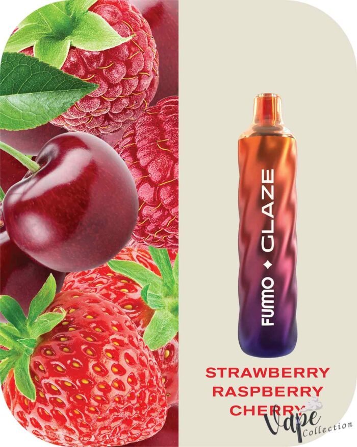 FUMMO Glaze 4500 Puffs 20MG Disposable Vape Price in Dubai Strawberry Raspberry Cherry
