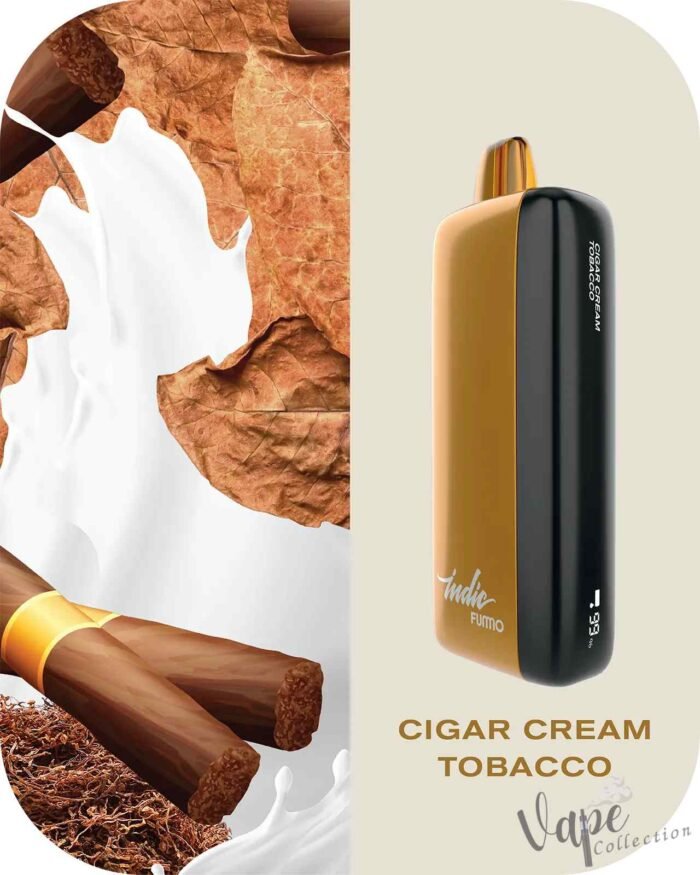 FUMMO Indic 12000 Puffs 20MG Disposable Vape Price in Dubai Cream Tobacco