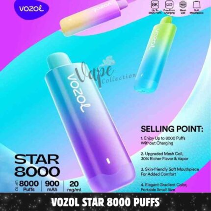 VOZOL Star 8000 Puffs 20MG Nicotine Disposable Vape