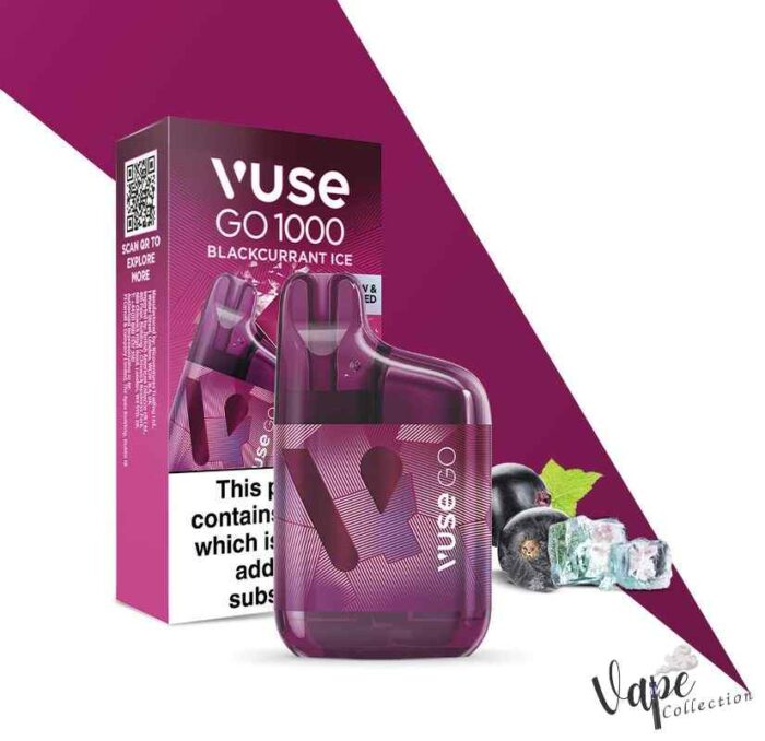 VUSE GO Box 1000 Puffs 20MG Disposable Vape Price in Dubai Blackcurrant Ice