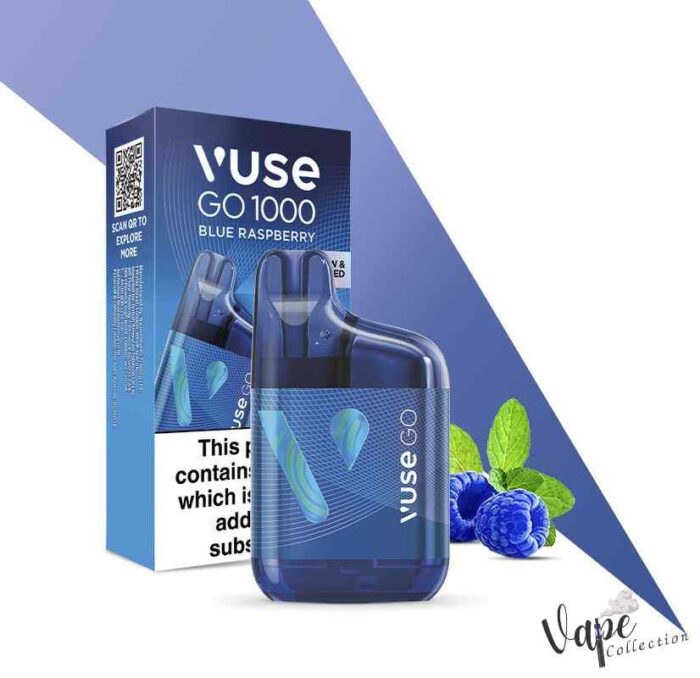 VUSE GO Box 1000 Puffs 20MG Disposable Vape Price in Dubai Blue Raspberry