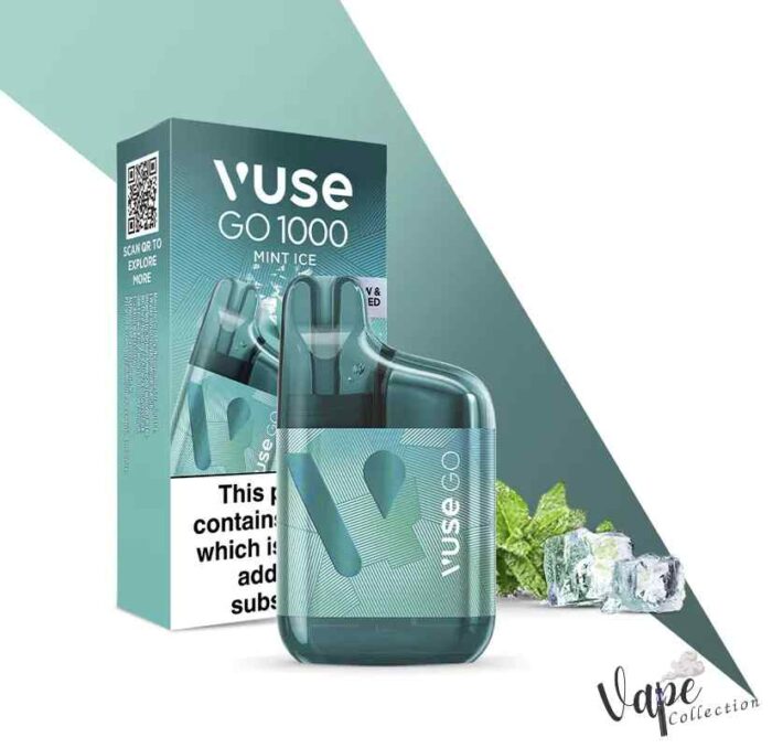 VUSE GO Box 1000 Puffs 20MG Disposable Vape Price in Dubai Mint Ice