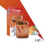 VUSE GO Box 1000 Puffs 20MG Disposable Vape Price in Dubai Orange Ice