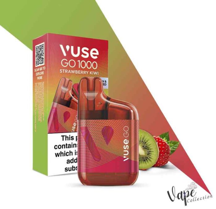 VUSE GO Box 1000 Puffs 20MG Disposable Vape Price in Dubai Strawberry Kiwi