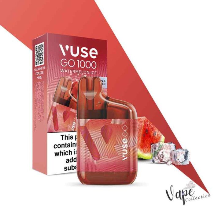 VUSE GO Box 1000 Puffs 20MG Disposable Vape Price in Dubai Watermelon Ice