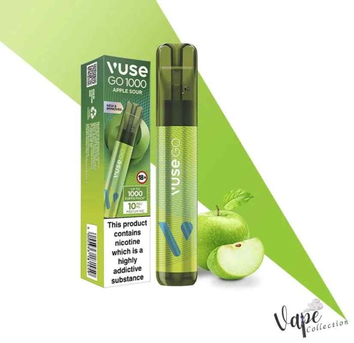 VUSE GO Pen 1000 Puffs 20MG Disposable Vape Price in Dubai Apple Sour