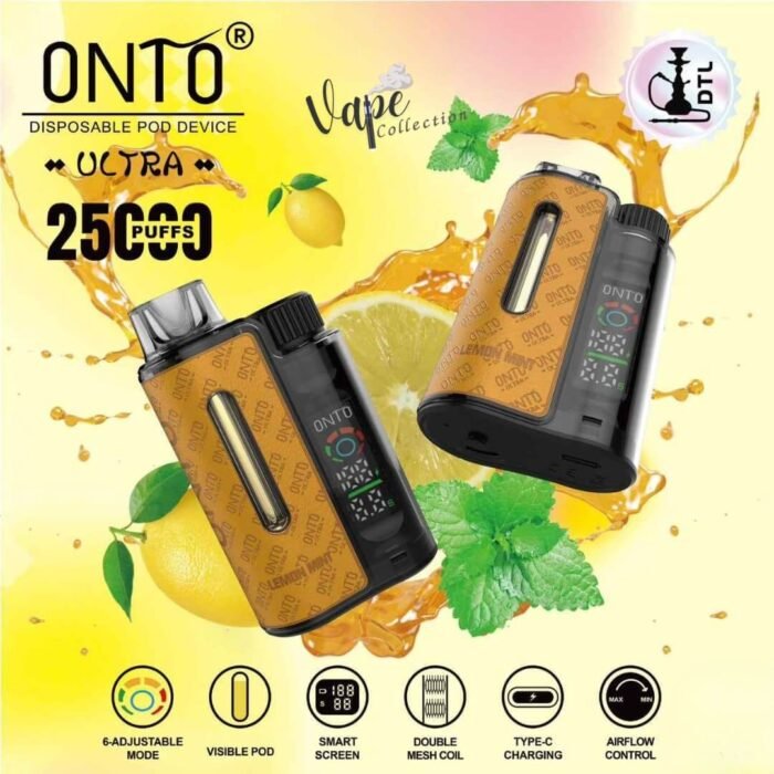 DTL Vapor ONTO Ultra 25000 Puffs Disposable Vape Lemon Mint