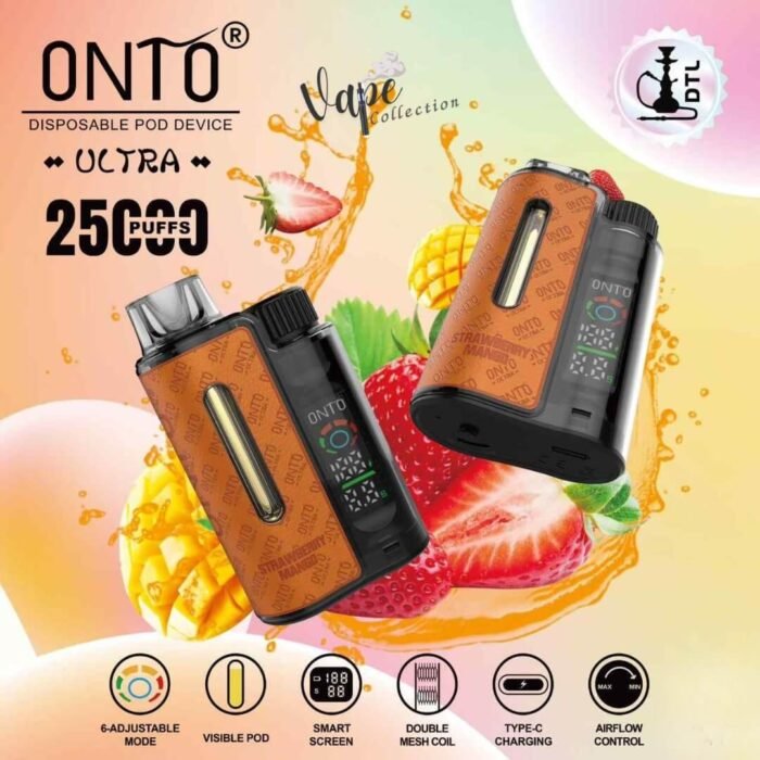 DTL Vapor ONTO Ultra 25000 Puffs Disposable Vape Strawberry Mango