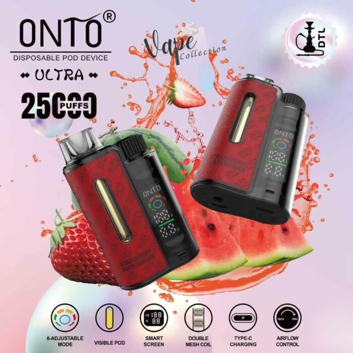 DTL Vapor ONTO Ultra 25000 Puffs Disposable Vape Strawberry Watermelon