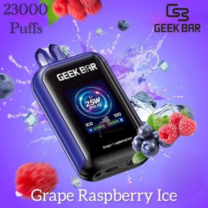 GEEKBAR Watt 23000 Puffs Disposable Vape Grape Raspberry Ice