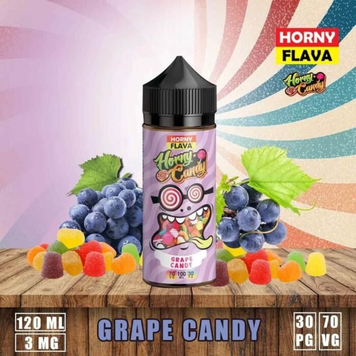 HORNY FLAVA 120 ML E-LIQUID 3MG VAPE JUICE GRAPE CANDY