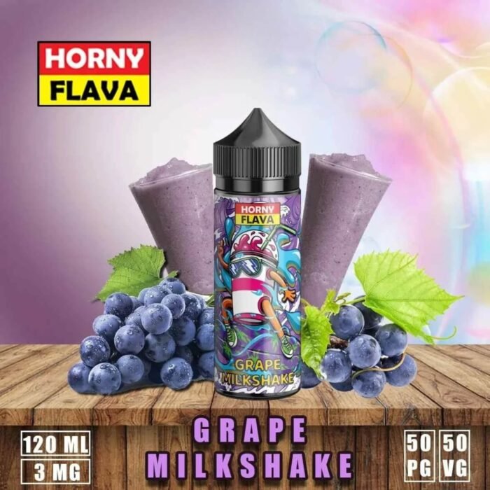 HORNY FLAVA 120 ML E-LIQUID 3MG VAPE JUICE GRAPE MILKSHAKE